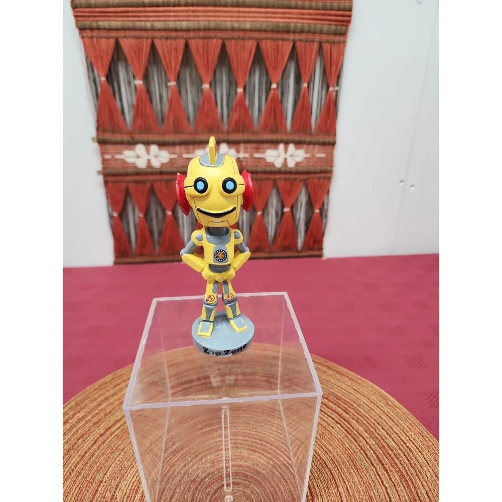 ZZ Robot Bobblehead Toy Mascot Of Zap Zone Promotional Giveaway 5.5 Inch